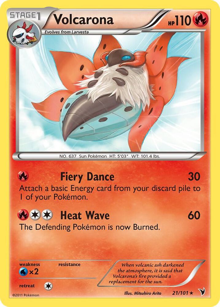 Volcarona 21/101 card from Noble Victories