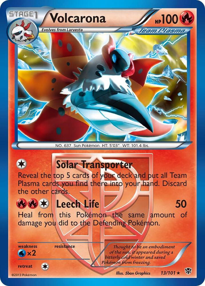 Volcarona (Team Plasma) 13/101 card from Plasma Blast