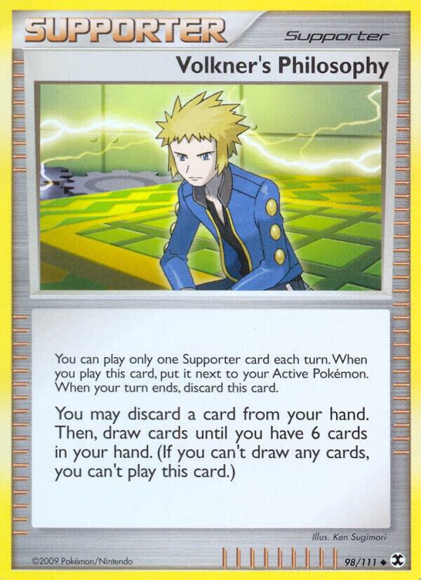 Volkner's Philosophy 98/111 card from Rising Rivals