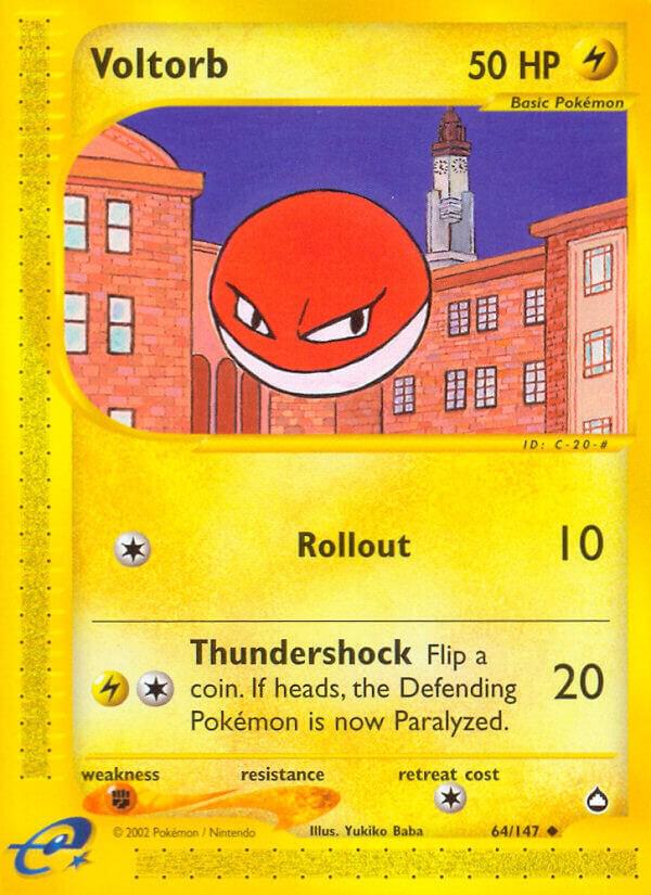 Voltorb (64) 064/147 card from Aquapolis