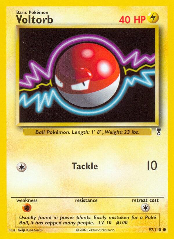 Voltorb 097/110 card from Legendary Collection
