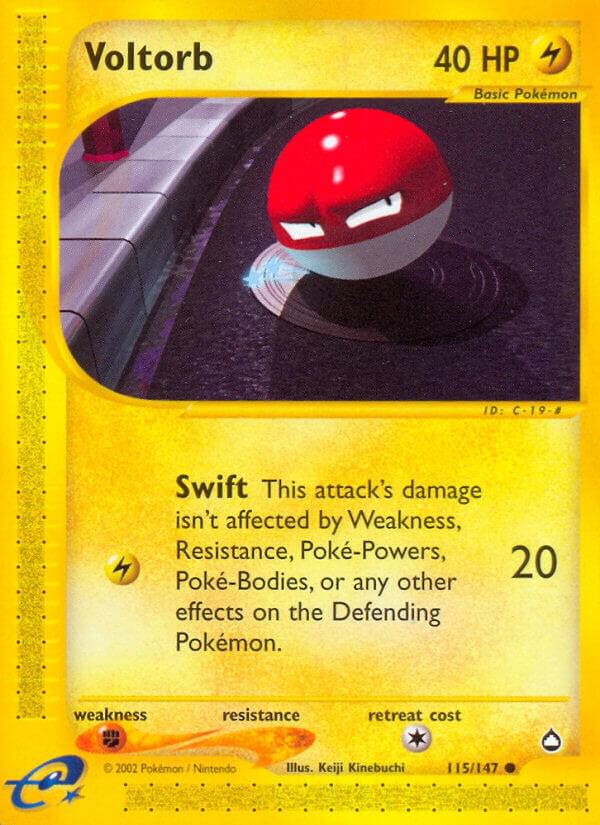 Voltorb (115) 115/147 card from Aquapolis