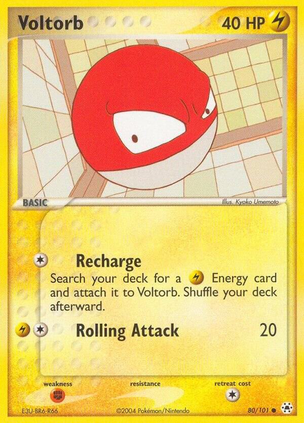Voltorb 80/101 card from Hidden Legends