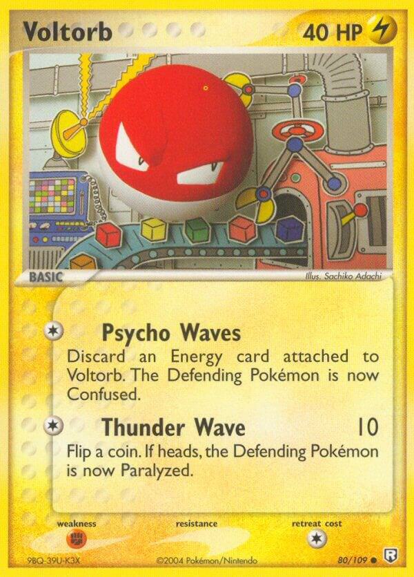 Voltorb 80/109 card from Team Rocket Returns