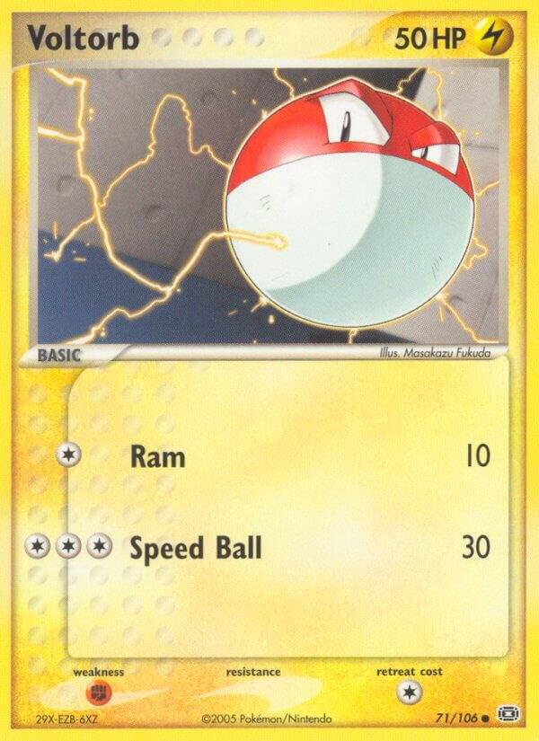 Voltorb 71/106 card from Emerald