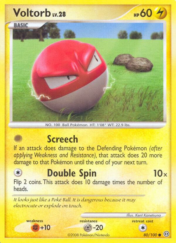 Voltorb (80) 80/100 card from Stormfront