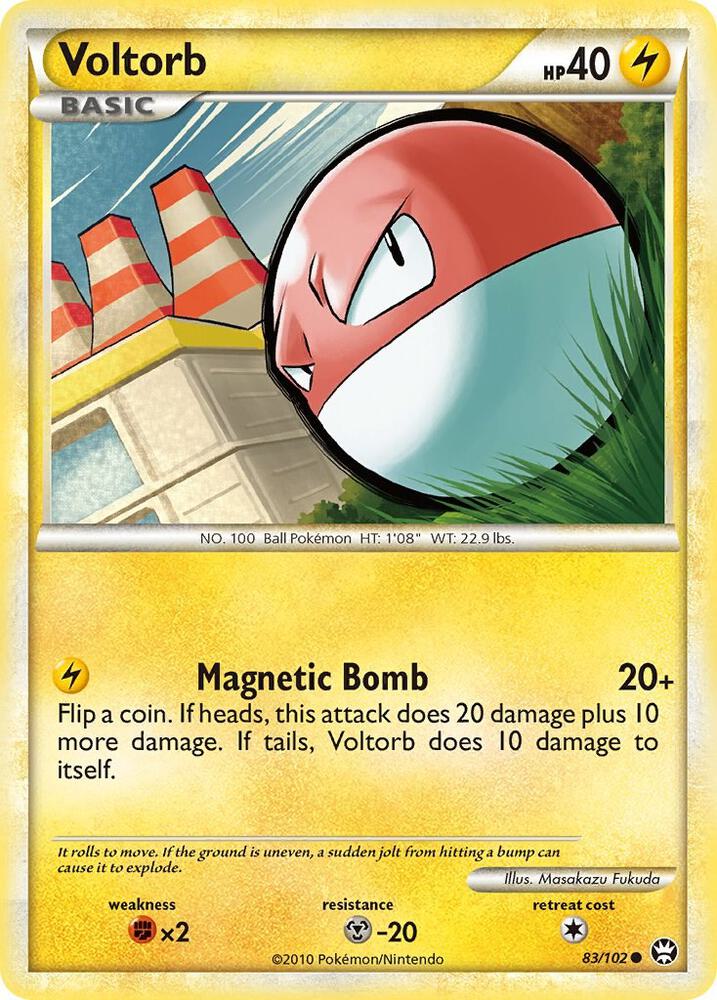 Voltorb 83/102 card from Triumphant