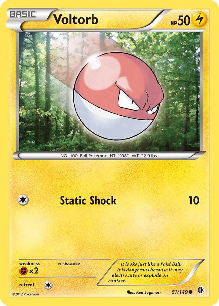 Voltorb 51/149 card from Boundaries Crossed