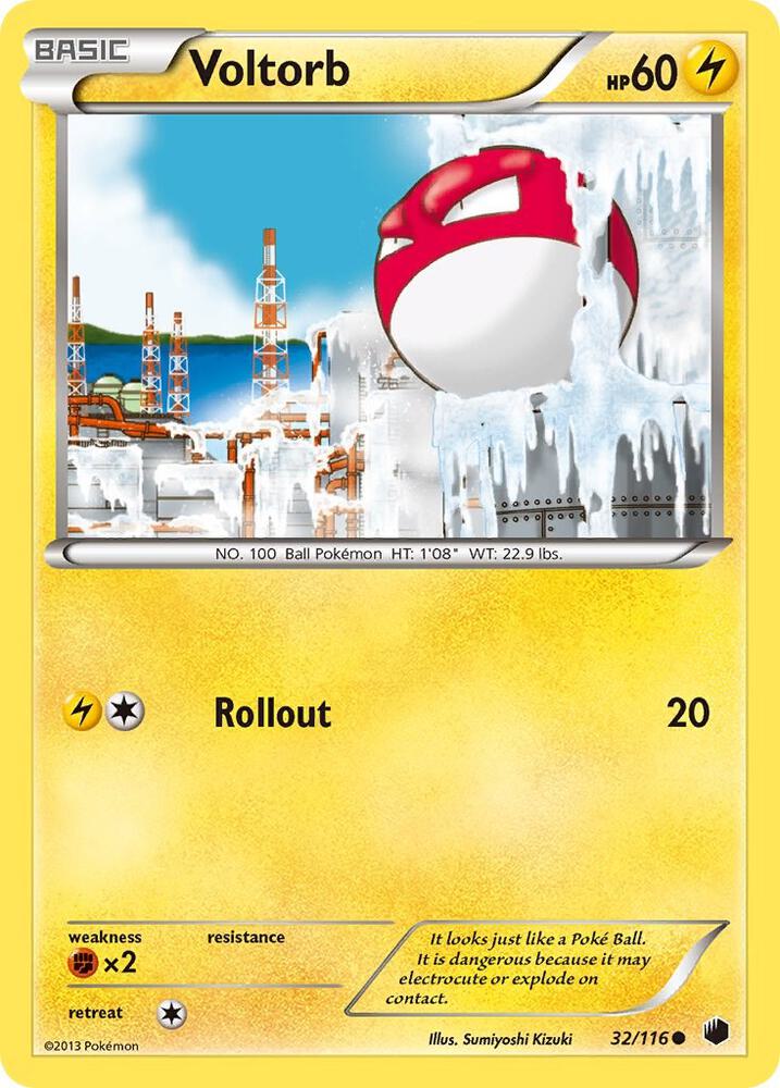 Voltorb 32/116 card from Plasma Freeze