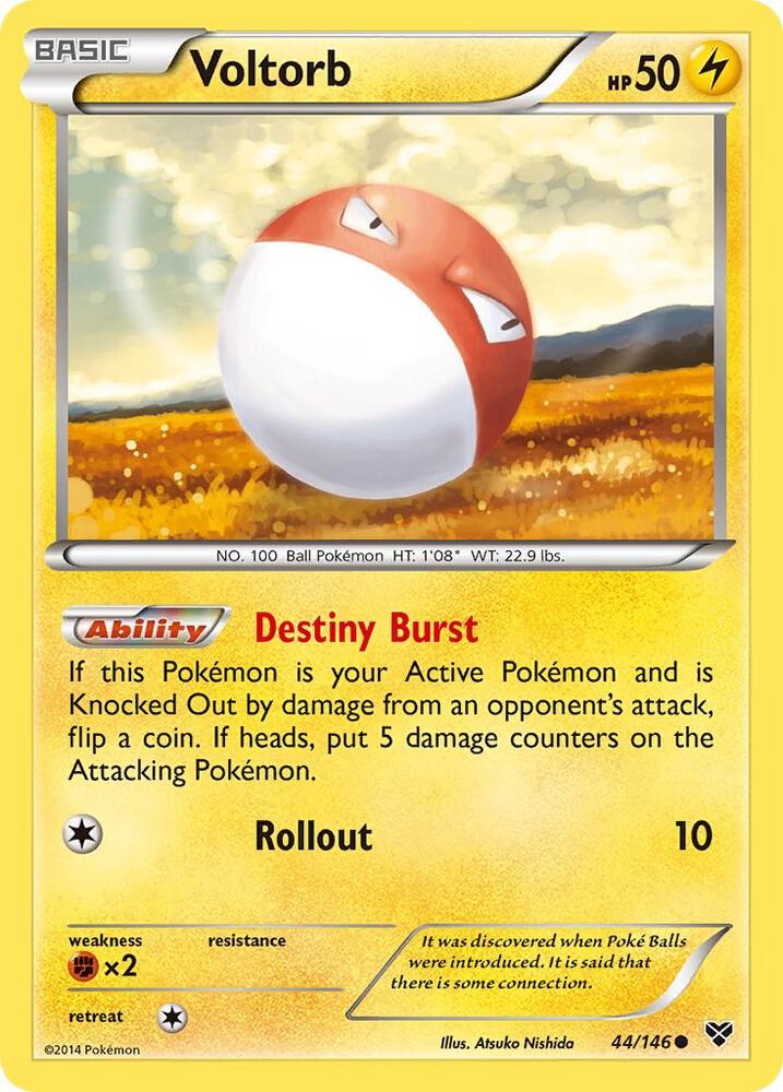 Voltorb 44/146 card from XY Base Set