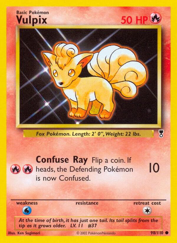 Vulpix 098/110 card from Legendary Collection