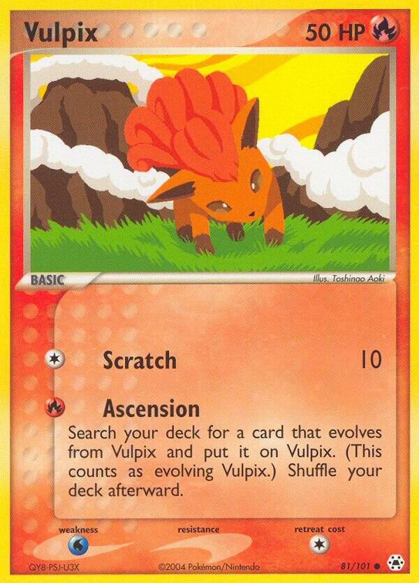 Vulpix 81/101 card from Hidden Legends