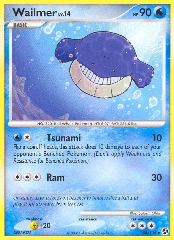 Wailmer 58/106 card from Great Encounters