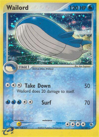 Wailord 14/109 card from Ruby and Sapphire