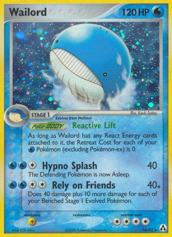 Wailord 14/92 card from Legend Maker