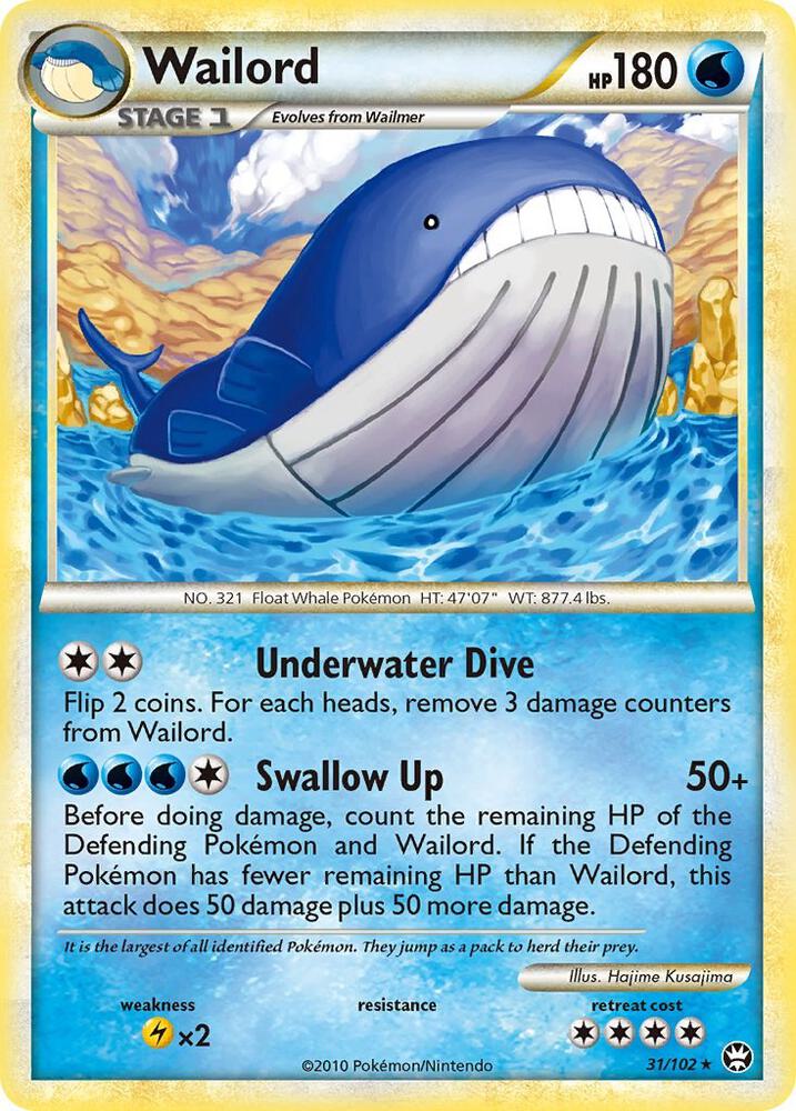 Wailord 31/102 card from Triumphant