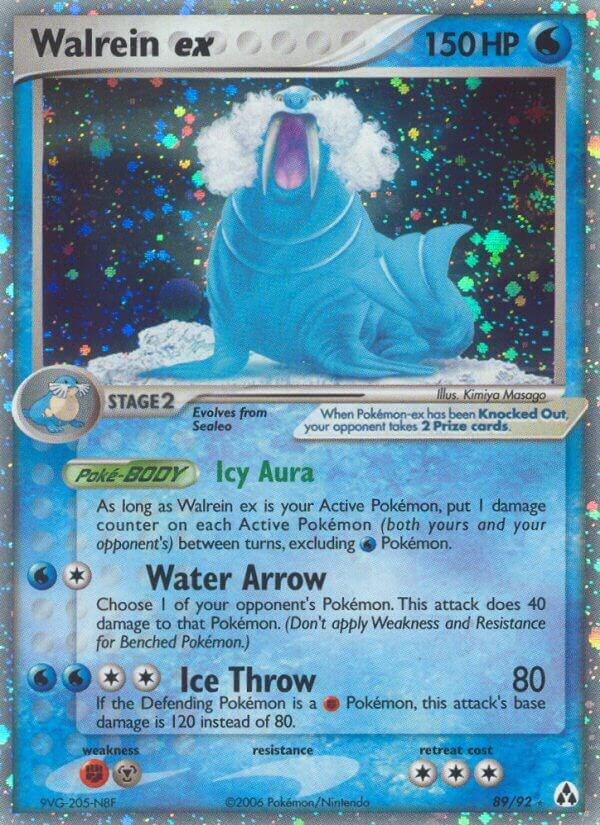 Walrein ex 89/92 card from Legend Maker