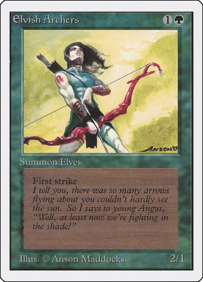 Elvish Archers card from Unlimited Edition