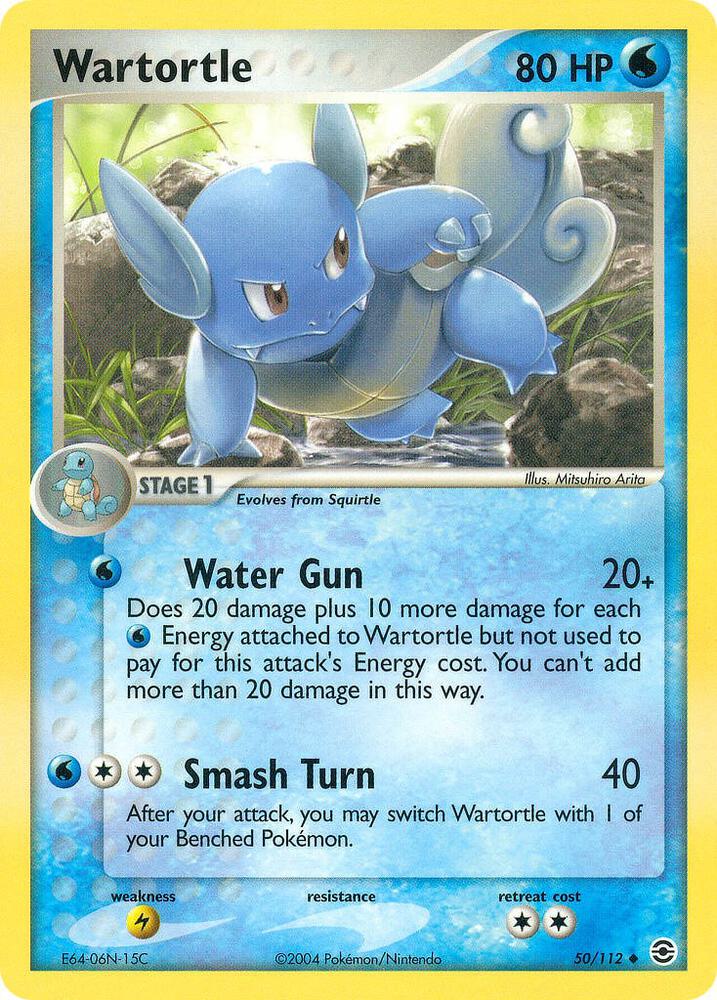 Wartortle 50/112 card from FireRed & LeafGreen