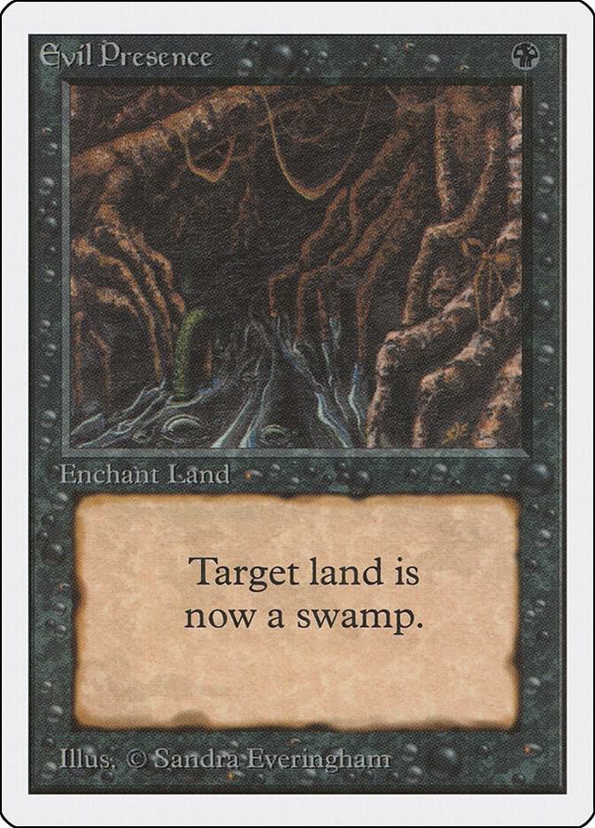 Evil Presence card from Unlimited Edition