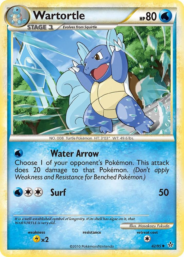 Wartortle 42/95 card from Unleashed