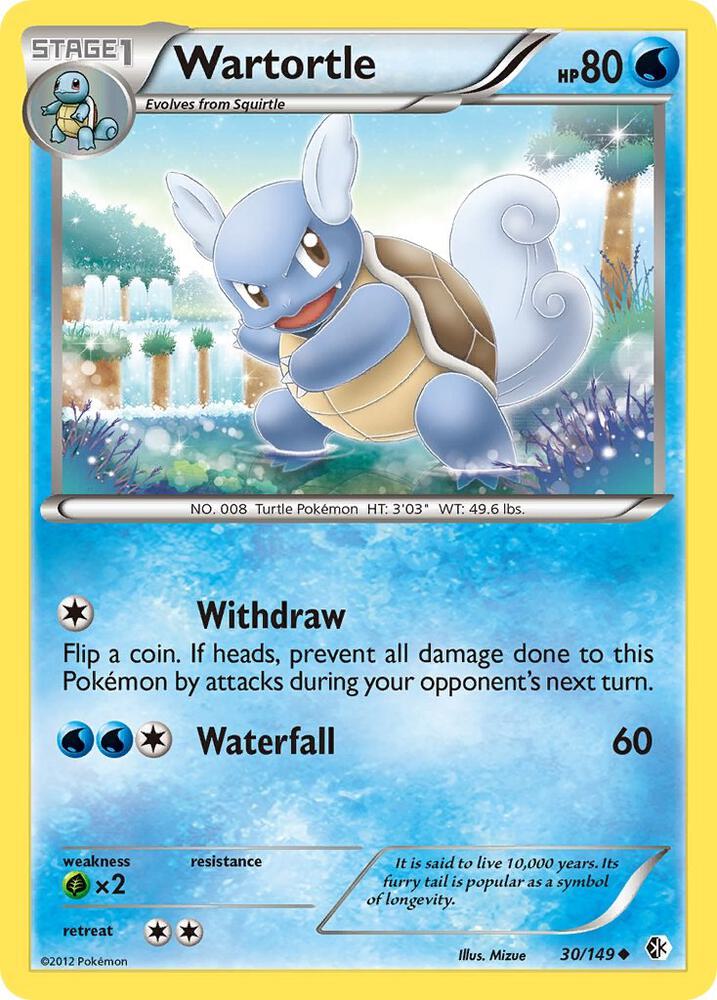 Wartortle 30/149 card from Boundaries Crossed