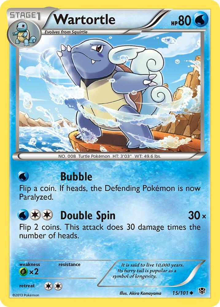 Wartortle 15/101 card from Plasma Blast