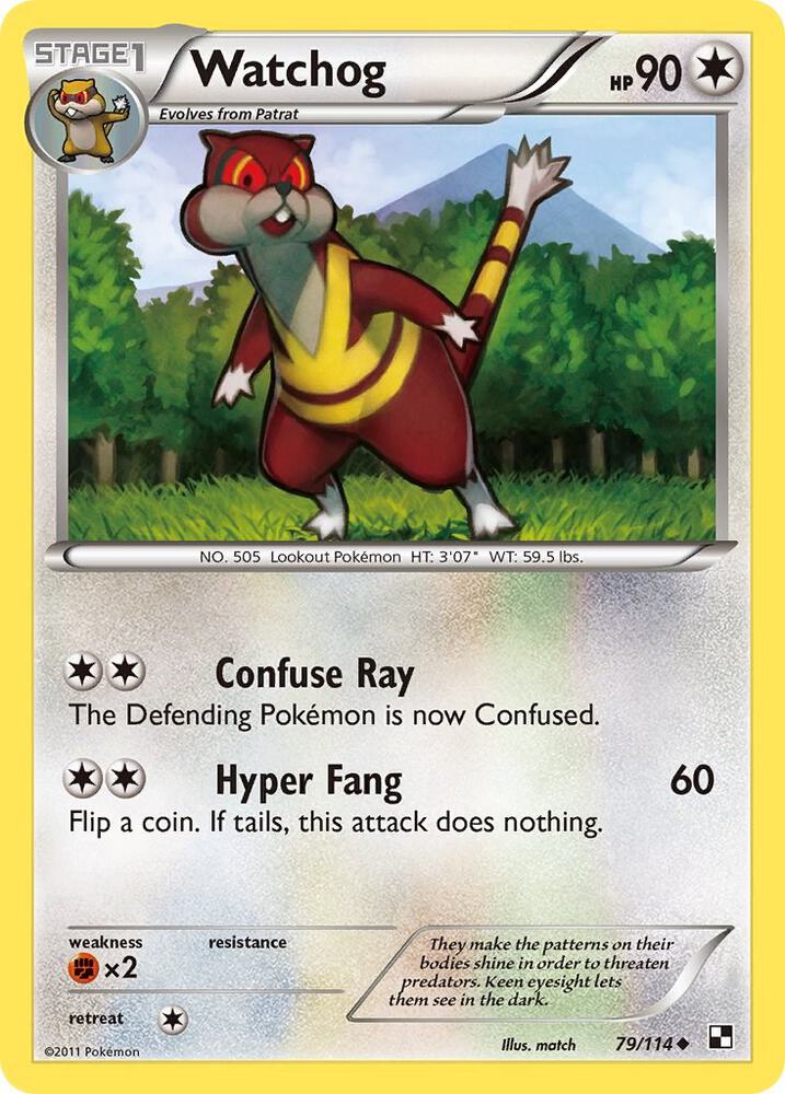 Watchog 79/114 card from Black and White