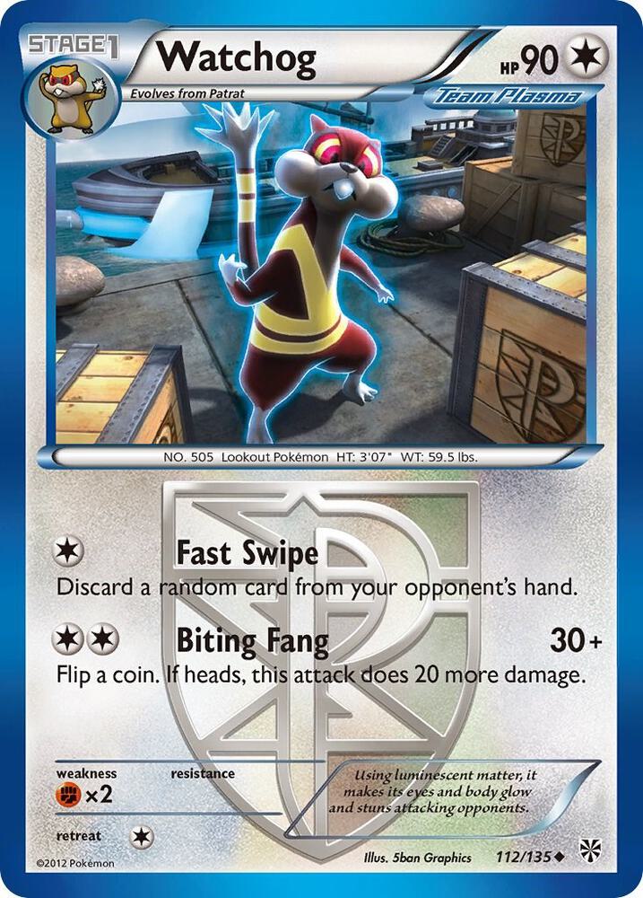 Watchog (Team Plasma) (112) 112/135 card from Plasma Storm