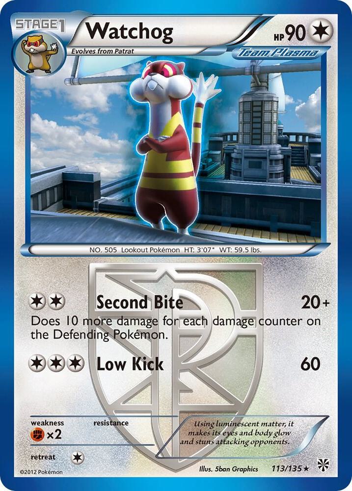 Watchog (Team Plasma) (113) 113/135 card from Plasma Storm