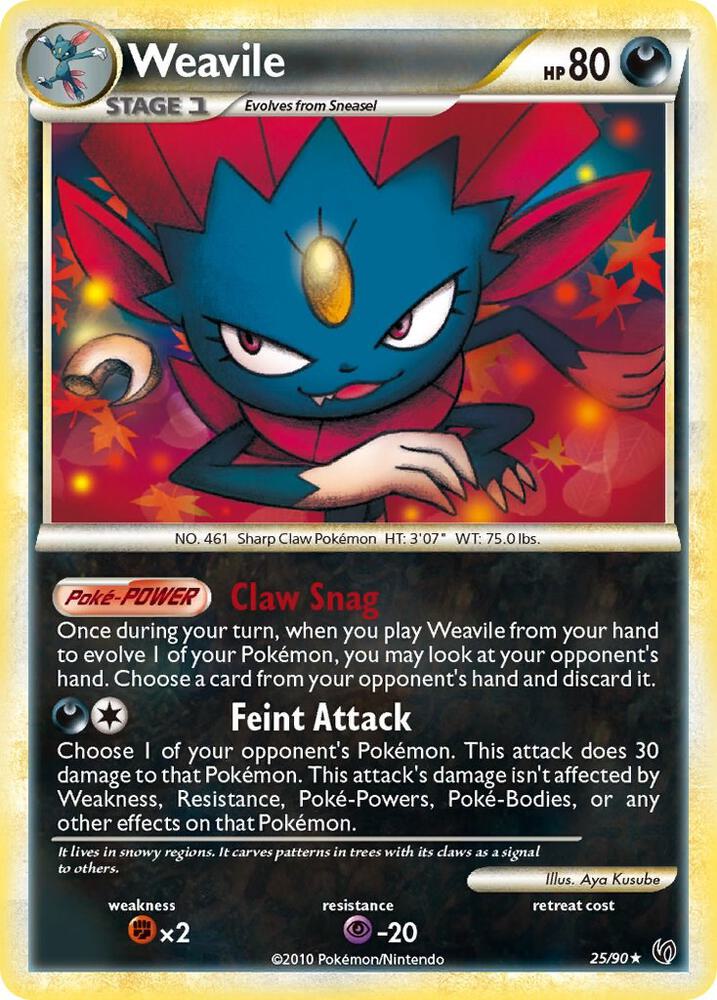 Weavile 25/90 card from Undaunted