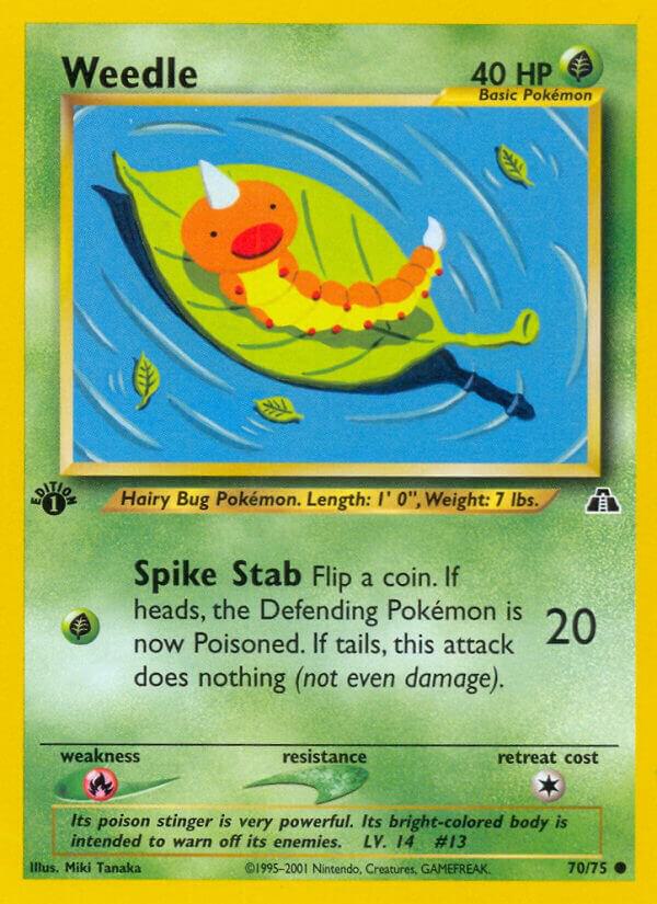 Weedle 70/75 card from Neo Discovery