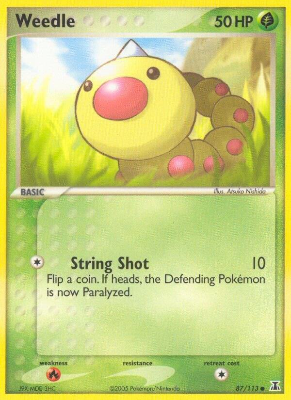 Weedle 87/113 card from Delta Species