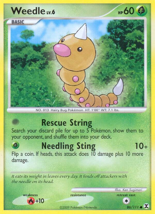 Weedle 86/111 card from Rising Rivals