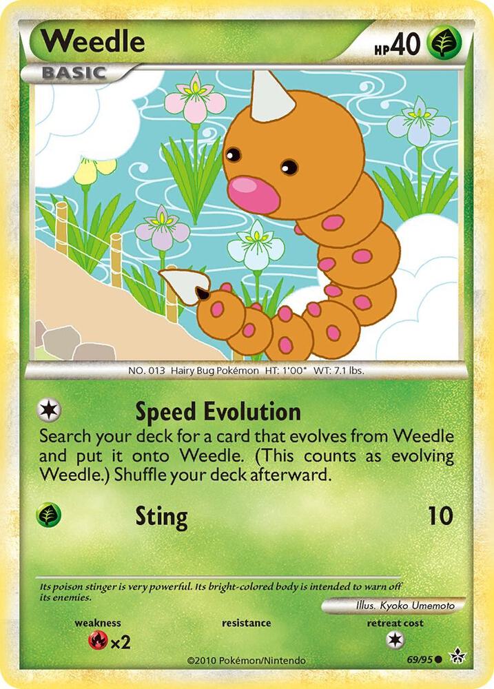 Weedle 69/95 card from Unleashed