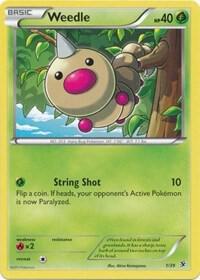 Weedle 1/39 card from Kalos Starter Set
