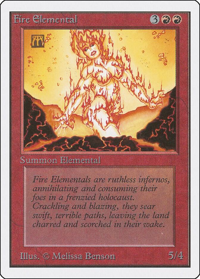 Fire Elemental card from Unlimited Edition