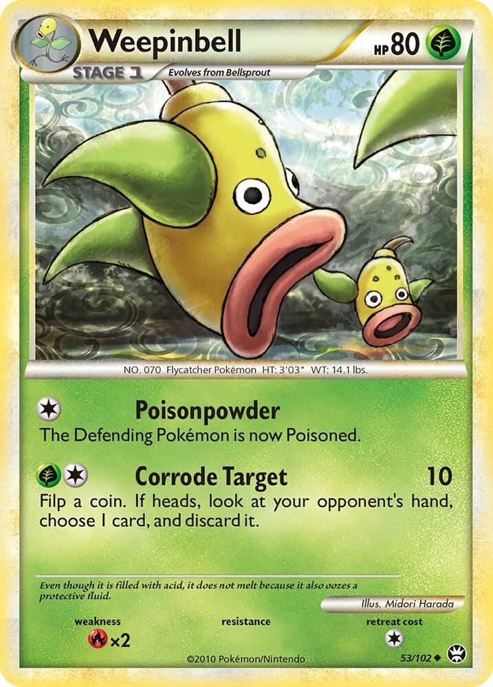 Weepinbell 53/102 card from Triumphant