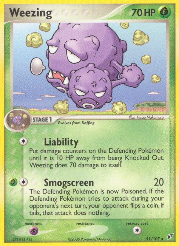 Weezing 51/107 card from Deoxys