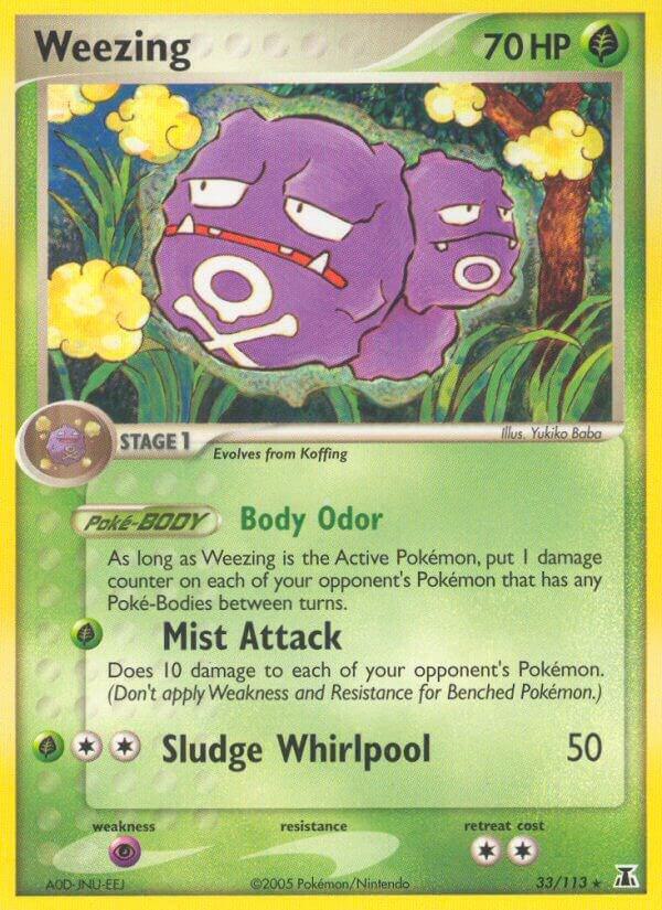 Weezing 33/113 card from Delta Species