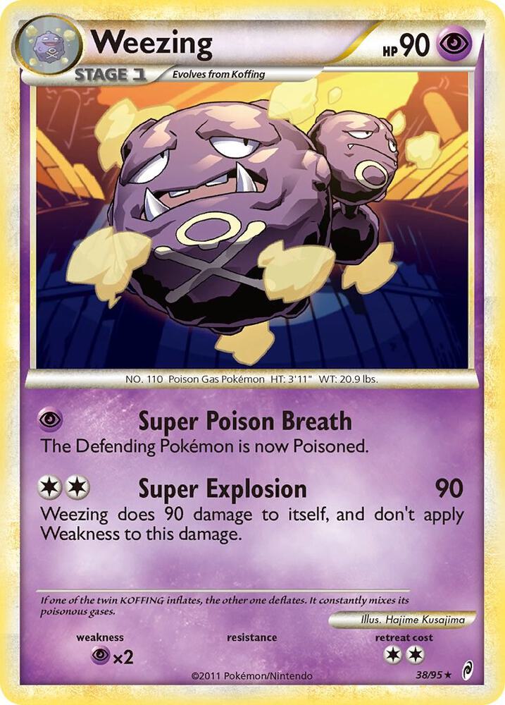 Weezing 38/95 card from Call of Legends