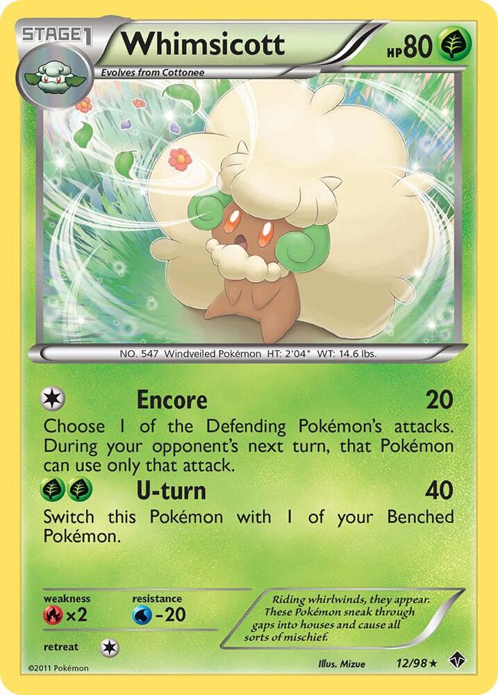Whimsicott (12) 12/98 card from Emerging Powers