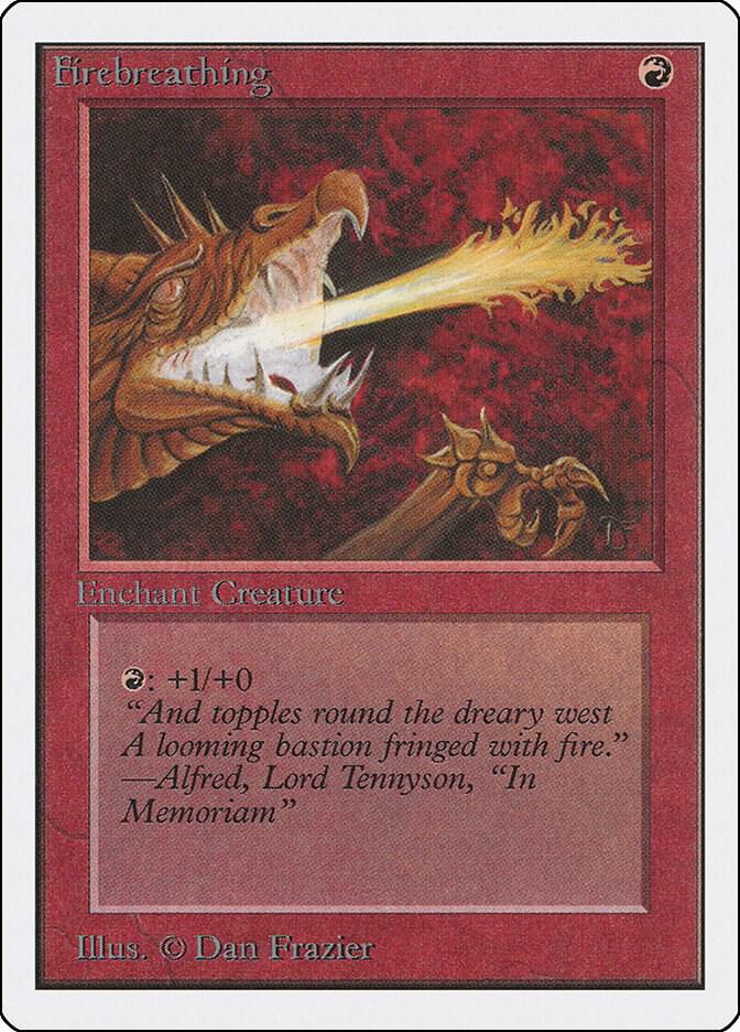 Firebreathing card from Unlimited Edition