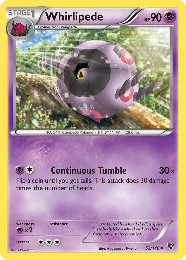 Whirlipede 52/146 card from XY Base Set