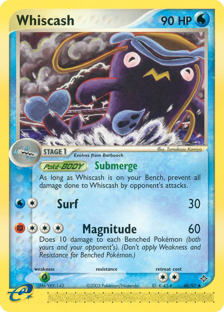 Whiscash 48/97 card from Dragon