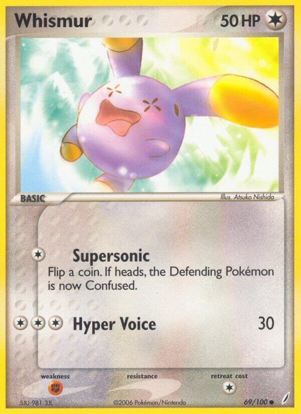 Whismur 69/100 card from Crystal Guardians