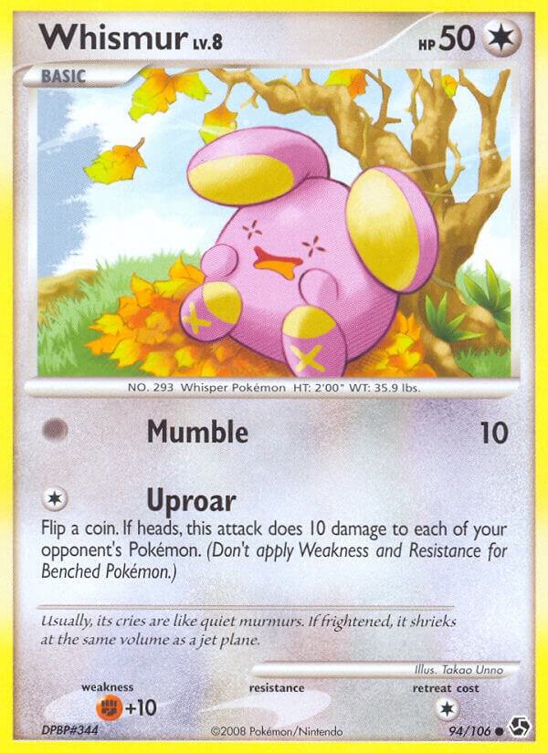 Whismur 94/106 card from Great Encounters