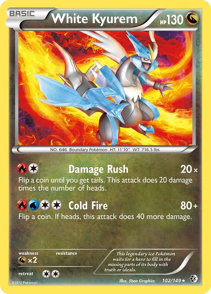 White Kyurem 102/149 card from Boundaries Crossed