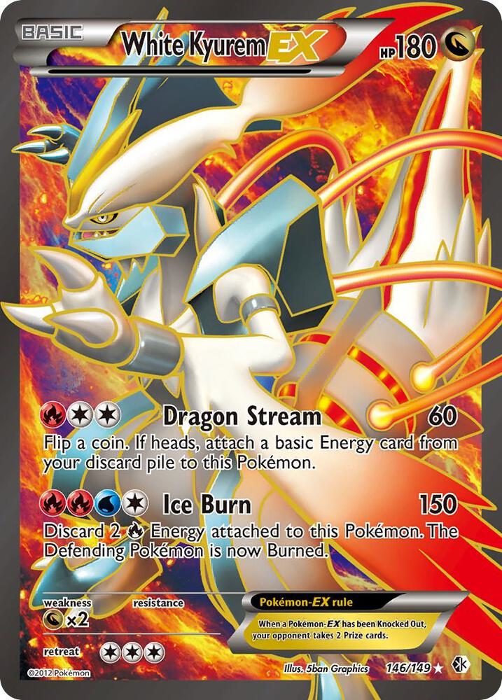 White Kyurem EX (146 Full Art) 146/149 card from Boundaries Crossed