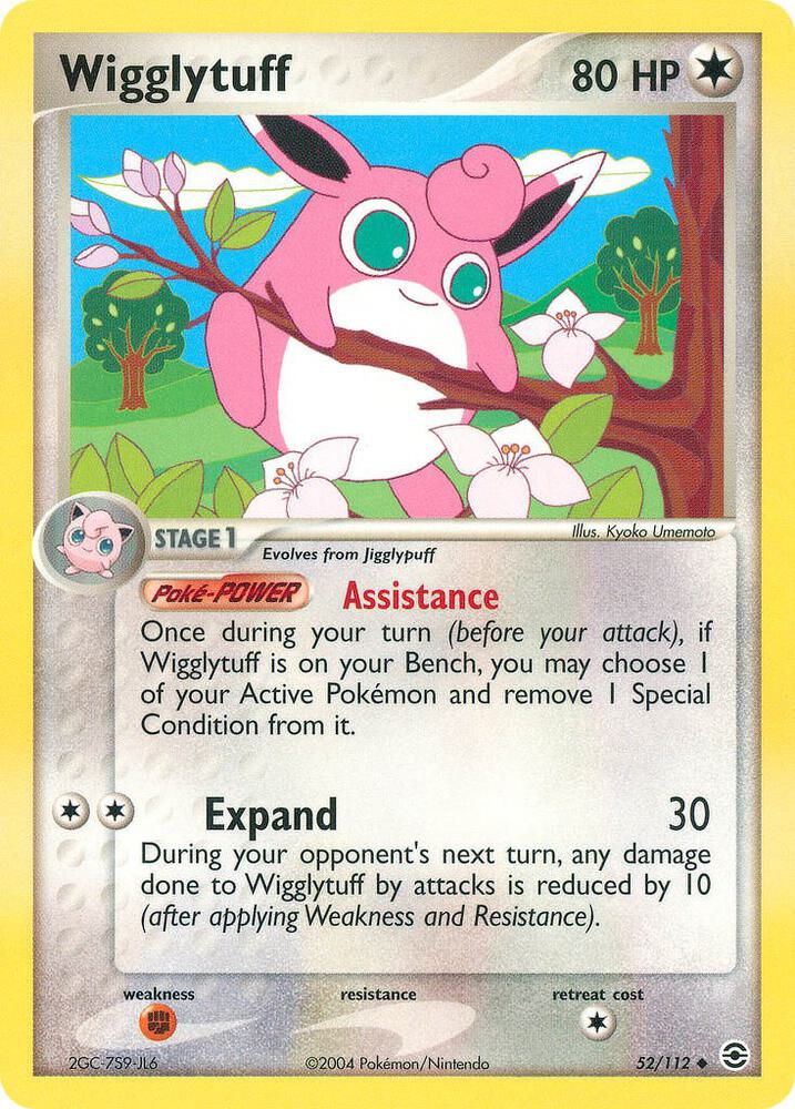 Wigglytuff 52/112 card from FireRed & LeafGreen